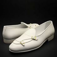 White Leather Loafers
