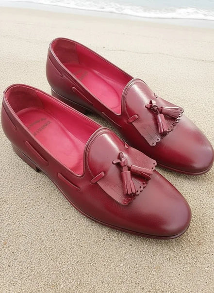 Red Tassel Loafers
