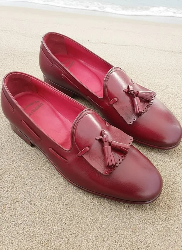 Red Tassel Loafers