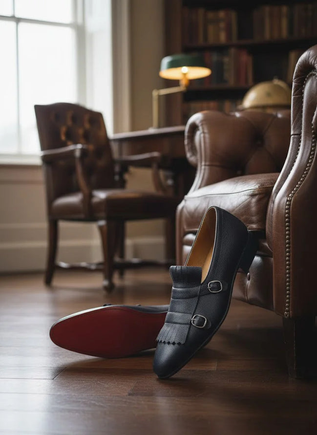 Kiltie Navy Blue Loafers