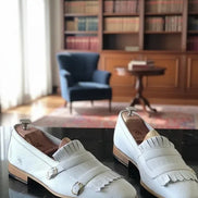 Kiltie White Loafers