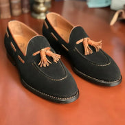Black Suede Tassel Loafers