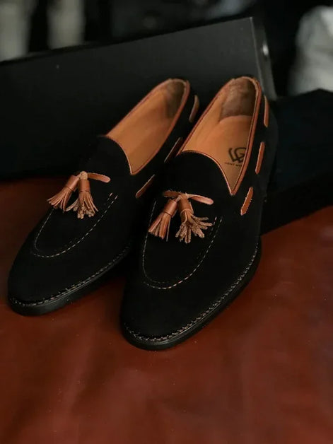 Black Tassel Loafers