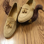 Beige Loafers with Tassel