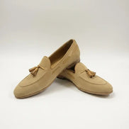 Beige Suede Loafers