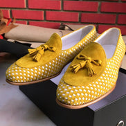 The Immaculata Tassel Suede Loafers - Yellow