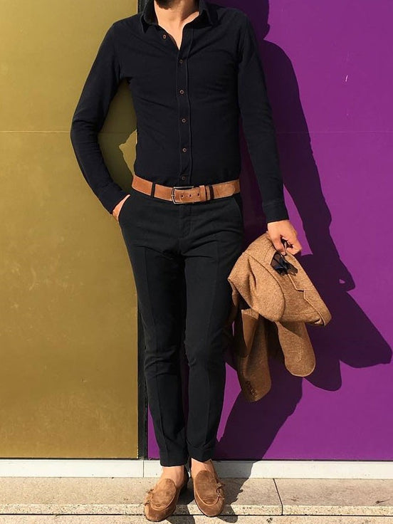 Camel Double Monk Strap Shoes