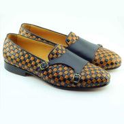 The Noe Yellow Double Monk Strap Shoes