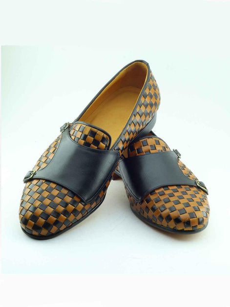 The Noe Yellow Double Monk Strap Shoes