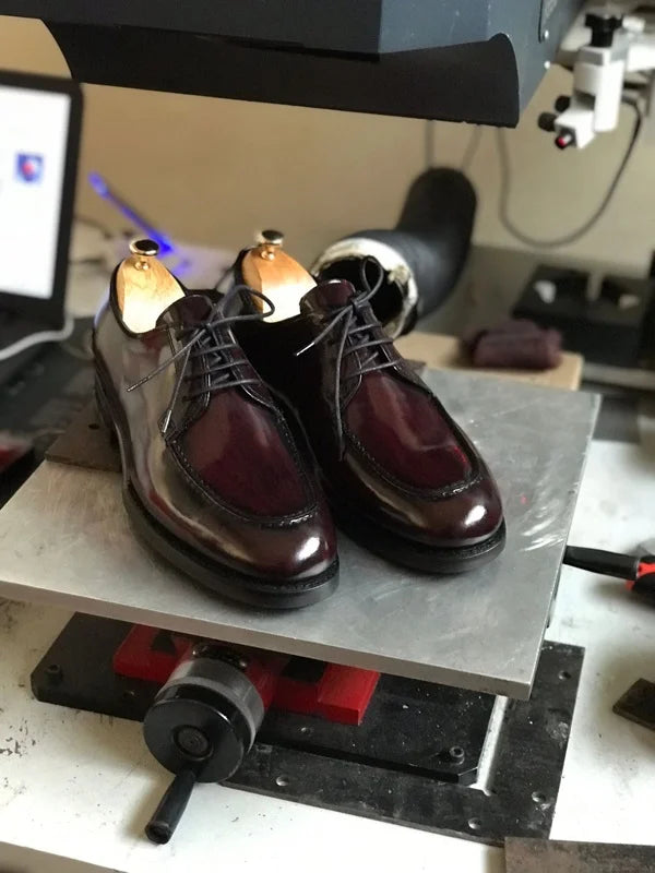 Brown Patent Leather Derby