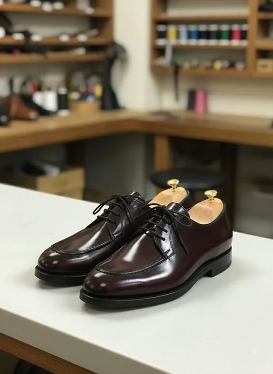 Brown Patent Leather Derby