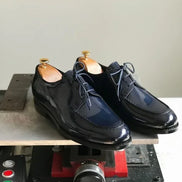 Navy Blue Patent Leather Derby