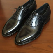 Black Cap Toe Oxford Shoes