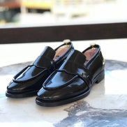 Black Patent Leather Penny Loafers