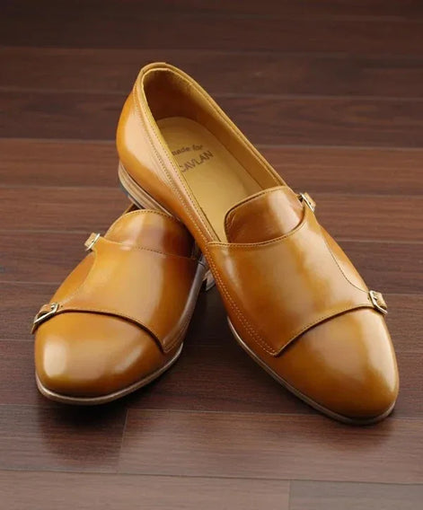 Brown Monk Strap Shoes