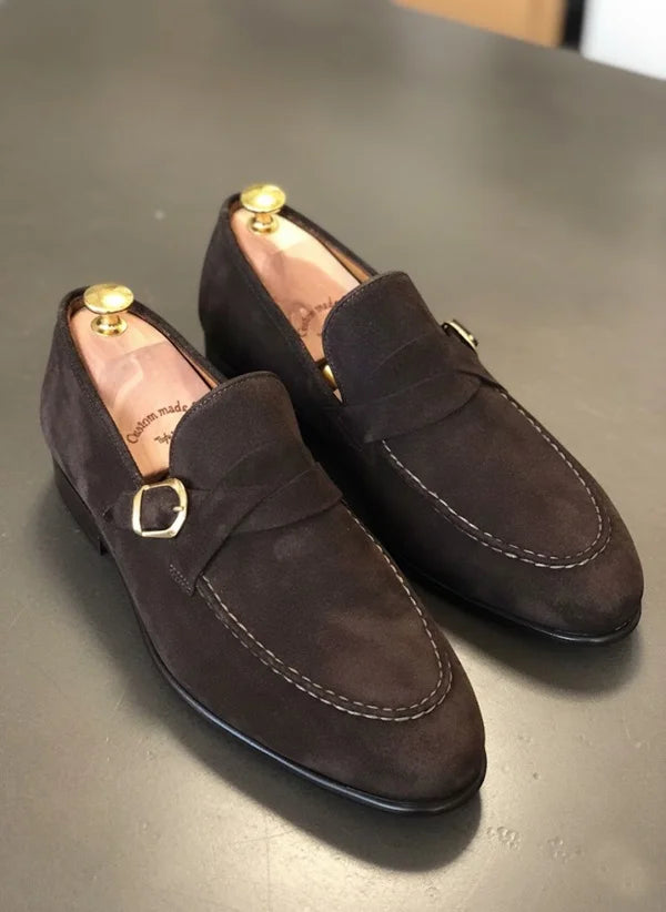 Brown Suede Loafers
