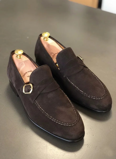 Brown Suede Loafers