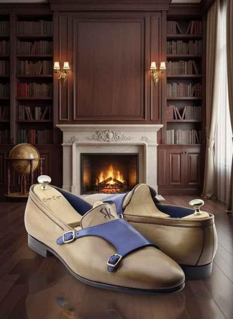 The Oliver Camel Double Monk Strap Shoes