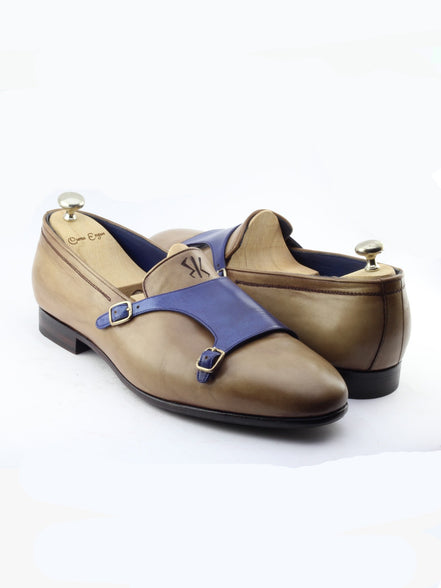 The Oliver Camel Double Monk Strap Shoes