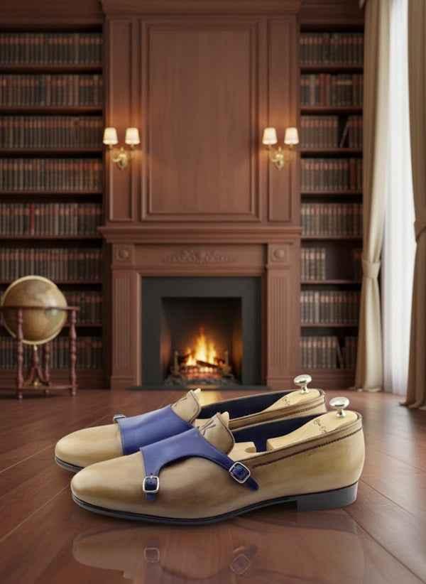 The Oliver Camel Double Monk Strap Shoes