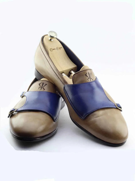 The Oliver Camel Double Monk Strap Shoes