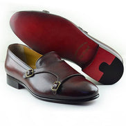 The Oliver Burgundy Double Monk Strap Shoes