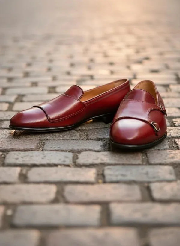 Red Leather Loafers
