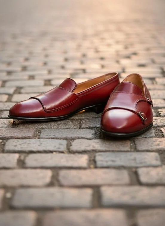 Red Leather Loafers