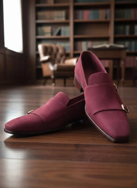 Red Suede Leather Shoes