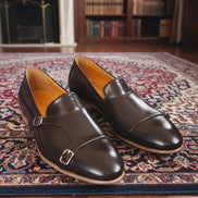 Brown leather shoes