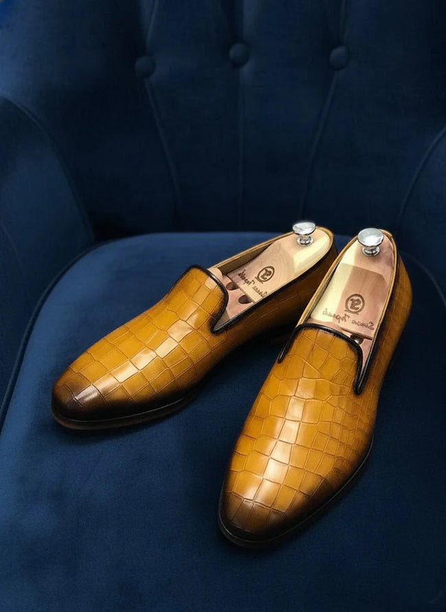 The Orabella Tan Leather Loafers
