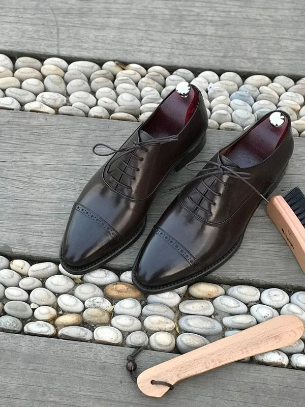 Dark Brown Leather Brogue Oxford