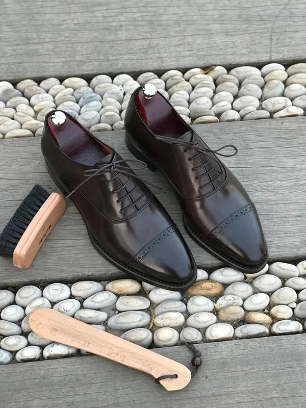 Dark Brown Leather Brogue Oxford