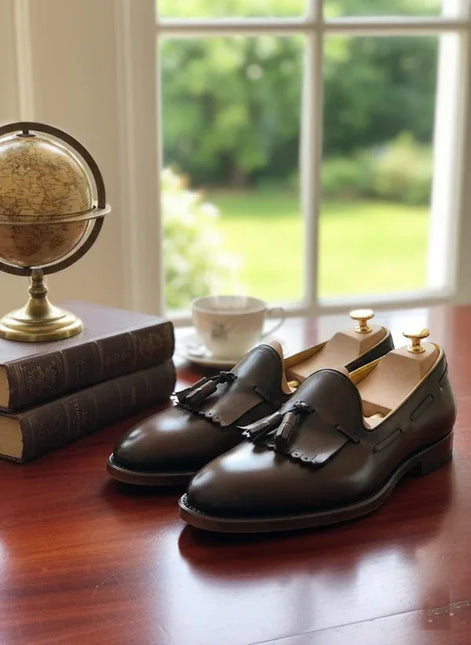 Kiltie Brown Tassel Loafers