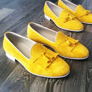 The Oth Suede Kiltie Yellow Tassel Loafers