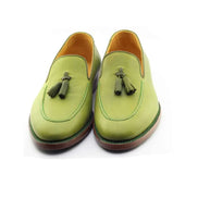 The Owbed Green Tassel Loafers