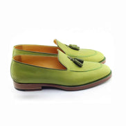 The Owbed Green Tassel Loafers