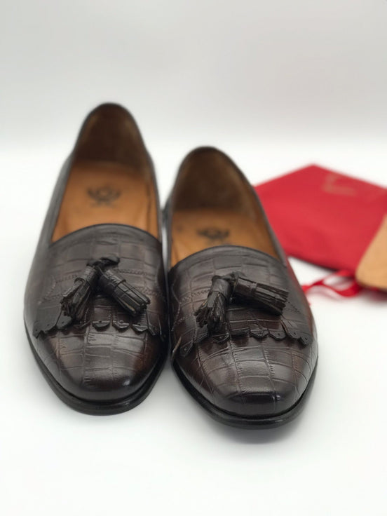 Genuine Leather Handmade Tassel Loafers for Men by GentWith.com with Free Worldwide Shipping