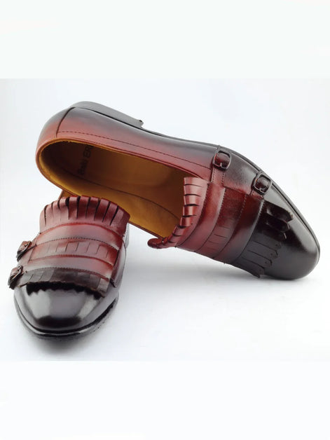 The Pyrrhic Brown Monk Strap Shoes