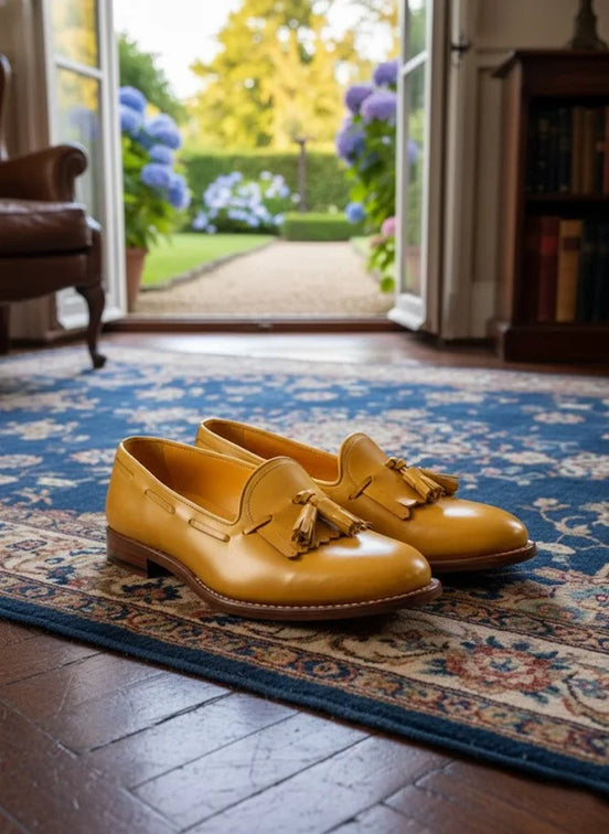 Yellow Tassel Loafers
