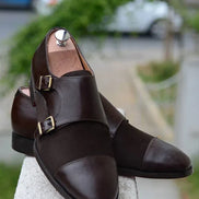 The Raffaello Brown Double Monk Strap Shoes