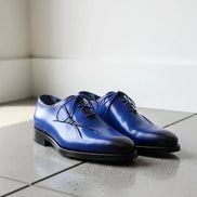 Blue Leather Shoes