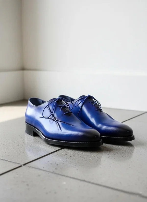 Blue Leather Shoes