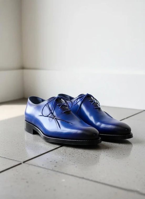 Blue Leather Shoes