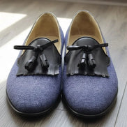 Blue Tassel Loafers for Men
