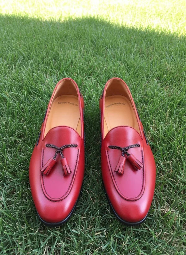 Red Tassel Loafers