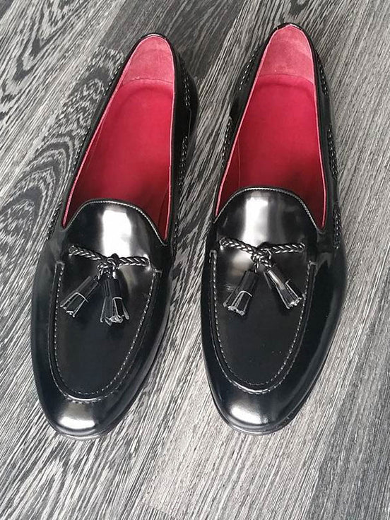 Black Tassel Loafers
