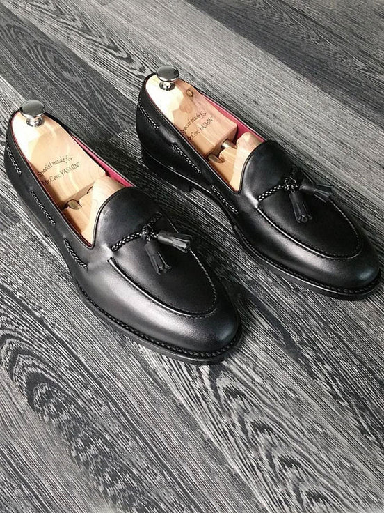Black Tassel Loafers