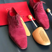 The Sumptuous Cap Toe Suede Pink Oxford Shoes