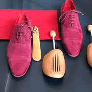 The Sumptuous Cap Toe Suede Pink Oxford Shoes